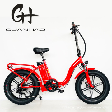 Mag Integrated Wheels 20 Inch Fat Tire Foldable Suspension Electric Bike